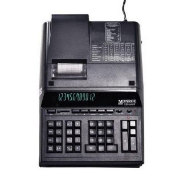 Monroe Monroe MNEULTIMATEXB Ultimatexb 12 Digit IKT Desk & Print Calculator; Black MNEULTIMATEXB